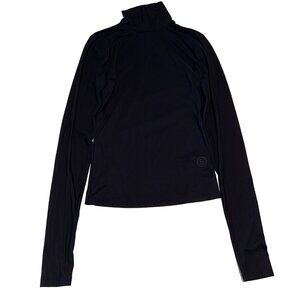NWOT MM6 Maison Margiela Black Long Sleeve Turtleneck Top Women's XS